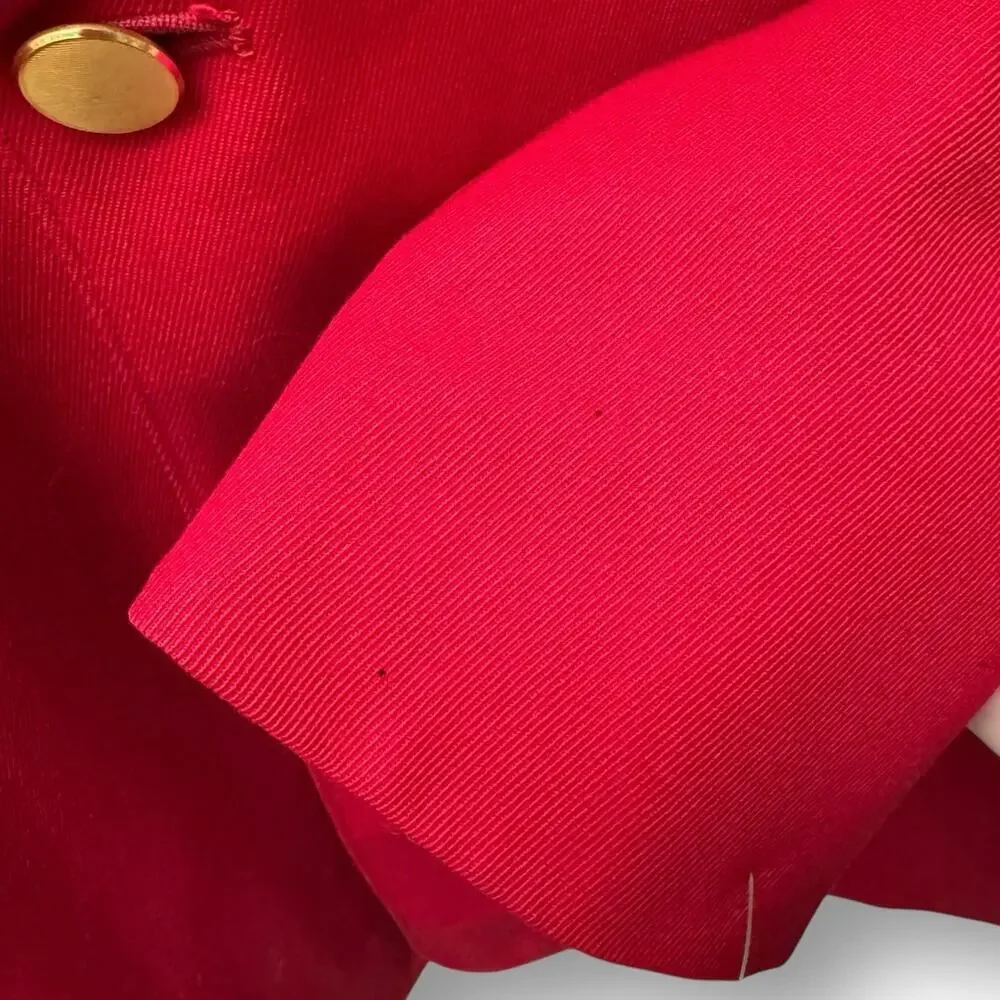 Vintage 1950s Band Tux Red Wool Tuxedo Blazer Jacket Uniforms by Ostwald 40R